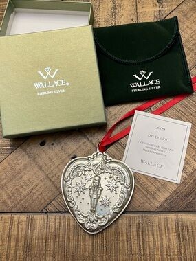 2009 Wallace Grande Baroque Heart Sterling Silver Ornament